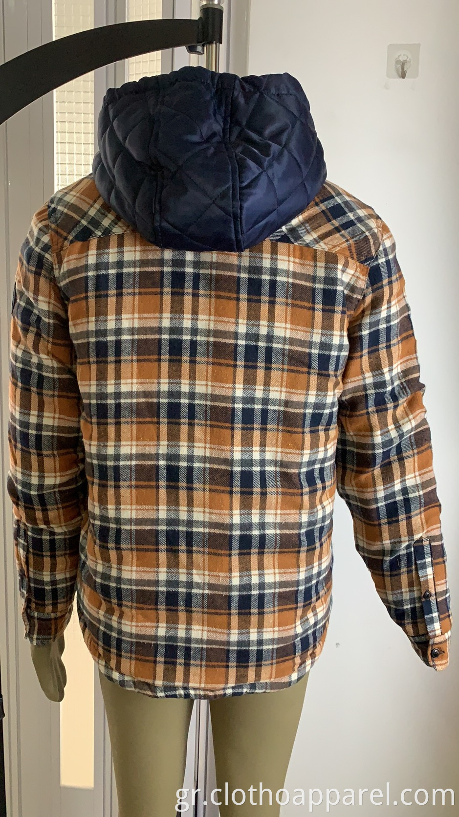 Best Quality Men's Double-Pocket Checkered Hoodie Jacket